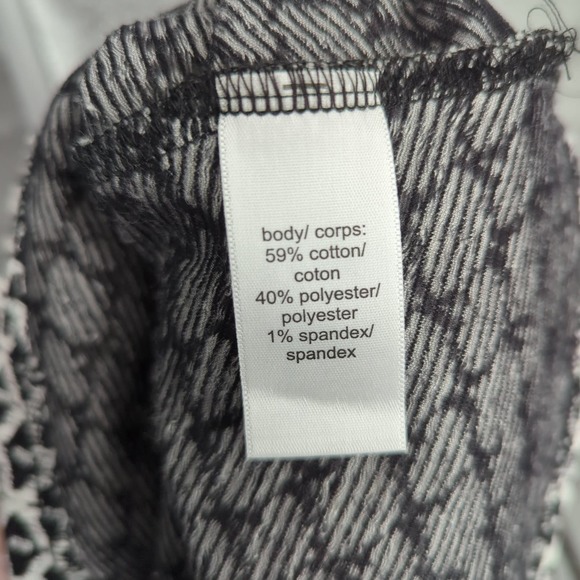 EUC Maurices Cotton Blend Black White Diamond Dress Women Small - Picture 6 of 6